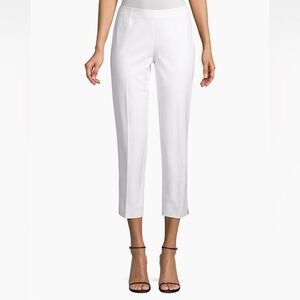 Lafayette 148 New York Lexington Dress Cropped White Pants size 16